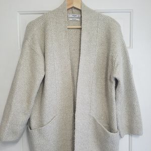 Mango Open, Over Sized Cream Cardigan, Sz 4